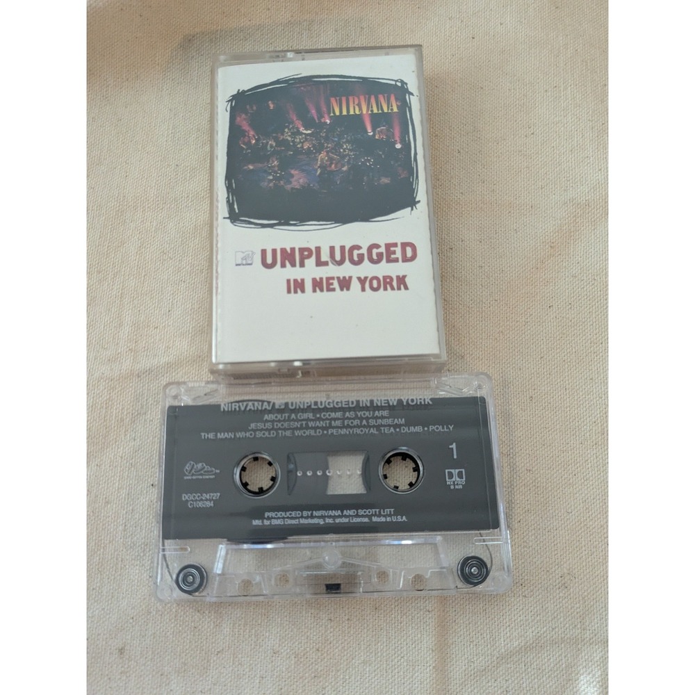 1994 Nirvana MTV Unplugged New York Cassette Tape Geffen BMG Grunge
